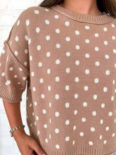 Load image into Gallery viewer, The Way You Are Camel Polka Dot Top