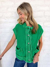 Load image into Gallery viewer, Still The Same Green Cardigan Vest