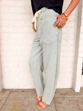 Load image into Gallery viewer, Says About Me Stripe Denim Pants