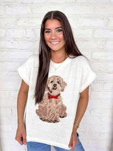 Load image into Gallery viewer, Puppy Knit Cream Sweater