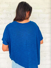 Load image into Gallery viewer, Sunset Stroll Light Navy Oversized Top