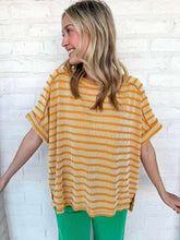 Load image into Gallery viewer, See You Again Striped Mustard Top