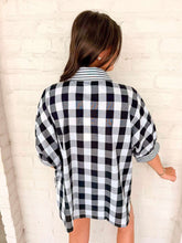 Load image into Gallery viewer, Checkered Craze Black Top