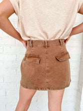 Load image into Gallery viewer, Find Me Here Brown Denim Skirt