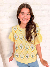 Load image into Gallery viewer, Flora Meadows Yellow Top