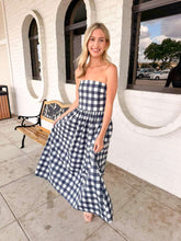 Load image into Gallery viewer, Check Your It Navy Dress