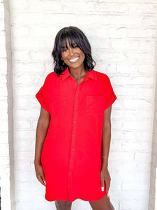 Gameday Essential Red Dress