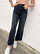 Load image into Gallery viewer, Light The Way Black Raw Hem Jeans