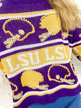 Load image into Gallery viewer, Queen Of Sparkles LSU Vintage Football Sweater