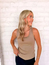 Load image into Gallery viewer, Such A Stud Taupe Scoop Neck Tank
