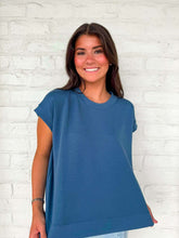 Load image into Gallery viewer, In A Daydream Blue Indigo Scuba Top