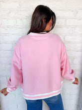 Load image into Gallery viewer, Jordan Amanda Sparkly Pink Iridescent Snowman Sweatshirt