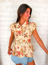 Load image into Gallery viewer, Every Good Thing Floral Ecru Top