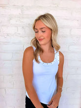 Load image into Gallery viewer, Such A Stud White Scoop Neck Tank