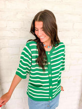 Load image into Gallery viewer, Dressed In Stripes Green Top