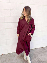 Load image into Gallery viewer, Fall Frenzy Merlot Dress