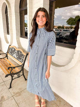Load image into Gallery viewer, Stripe Status Navy Dress