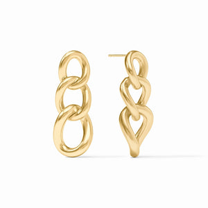 Gold chain-link earrings, gold earrings, chain-link earrings, julie vos earrings 