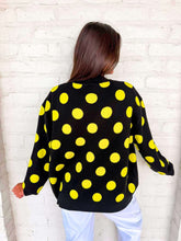 Load image into Gallery viewer, Queen Of Sparkles Black &amp; Green Polkadot Spooky Season Mockneck