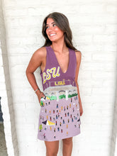 Load image into Gallery viewer, Queen Of Sparkles LSU Stadium Tailgate Tank Dress
