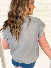 Load image into Gallery viewer, Stitch With Me Grey Top