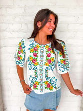 Load image into Gallery viewer, THML Ideas Of Floral Cream Top