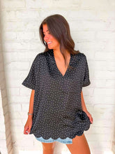 Load image into Gallery viewer, Ivy Lane Black Polka Dot Top
