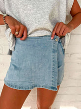 Load image into Gallery viewer, High Tide Wrap Light Denim Skort