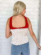 Load image into Gallery viewer, Beautiful Story White Red Top
