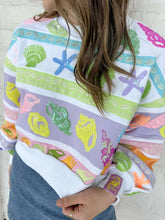 Load image into Gallery viewer, Queen Of Sparkles Colorblock Stripe Shell Sweatshirt