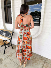 Load image into Gallery viewer, Palm Tree Degree Weather Orange Dress