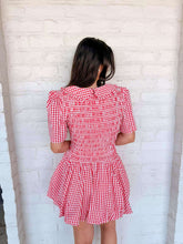 Load image into Gallery viewer, Meet You There Gingham Red Dress