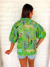 Load image into Gallery viewer, THML Animals Of Wonder Green Top