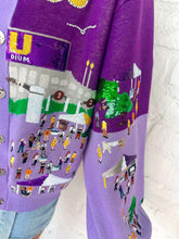 Load image into Gallery viewer, Quern Of Sparkles LSU Stadium Tailgate Button Up Cardigan