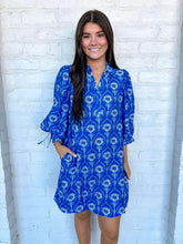 Load image into Gallery viewer, Flower Nation Royal Blue Dress