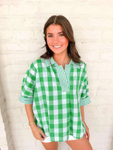 Load image into Gallery viewer, Checkered Craze Green Top