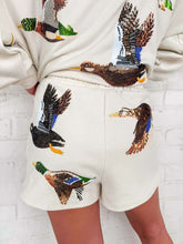 Load image into Gallery viewer, Queen Of Sparkles Ivory Flying Duck Shorts