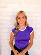 Load image into Gallery viewer, Favorite Tee Purple &amp; White