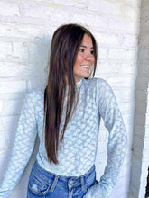 Load image into Gallery viewer, Adorable Embrace Blue Lace Longsleeve Top