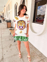 Load image into Gallery viewer, Queen Of Sparkles Licensed LSU Mascot Butterfly Tee