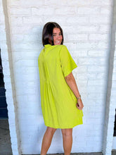 Load image into Gallery viewer, Feel Alive Chartreuse Dress