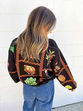 Load image into Gallery viewer, Queen Of Sparkles Black Checkered Thanksgiving Icon Sweater