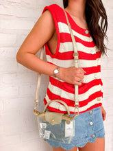 Load image into Gallery viewer, Gladys Clear Gold Game Day Crossbody Purse