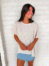 Load image into Gallery viewer, Sunset Stroll Sand Beige Oversized Top