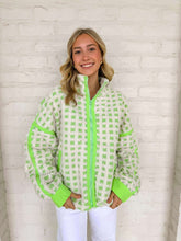 Load image into Gallery viewer, Check Your Actions Cream &amp; Green Jacket