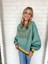 Load image into Gallery viewer, Mardi Gras Pearl Letters Sweatshirt
