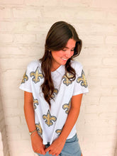 Load image into Gallery viewer, Jordan Amanda Saints Fleur De Lis White Exclusive