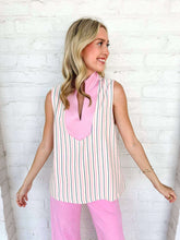 Load image into Gallery viewer, Summer Time Stripes Pink Top