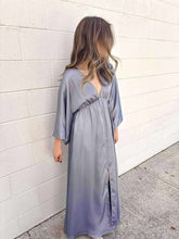 Load image into Gallery viewer, Date Night Grey Kimono Maxi Dress