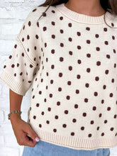 Load image into Gallery viewer, The Way You Are Ecru Polka Dot Top